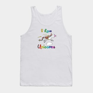 I Love Unicorns Tank Top